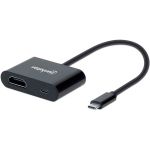 Convertidor Manhattan USB-C a HDMI + Puerto de Suministro 153416