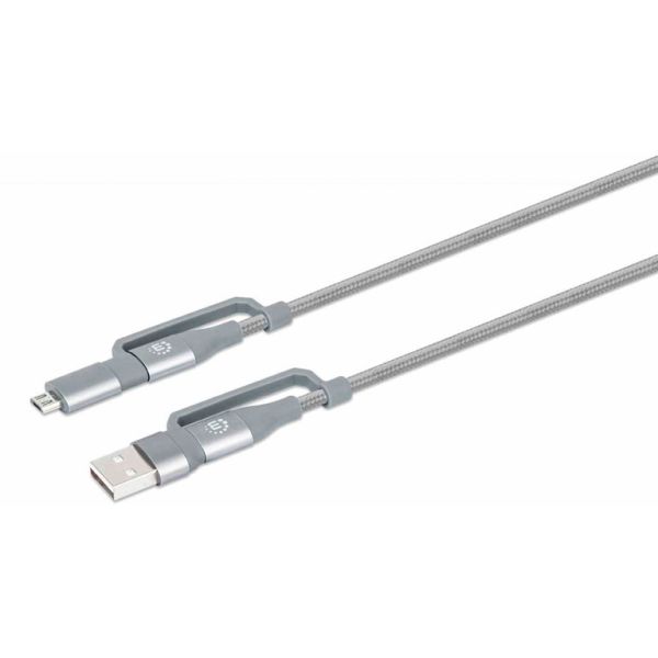 Cable Manhattan USB 4 en 1 390606 USB-A/USB-C