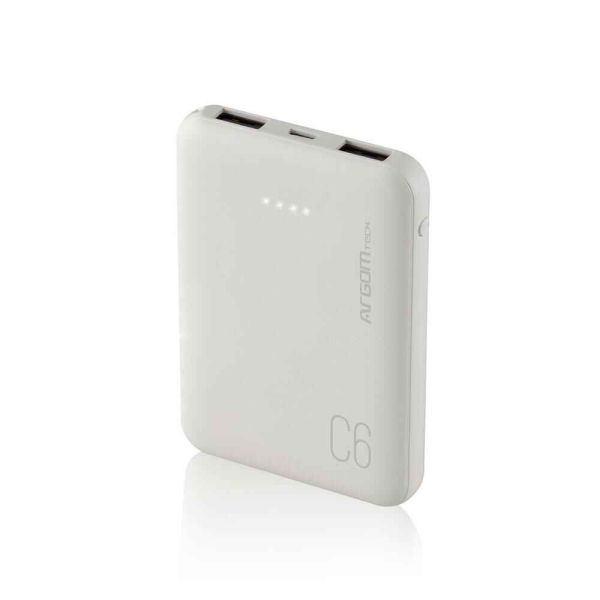 Cargador Portatil Argom 6.000 mAh ARG-PB-1136